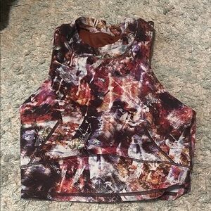Lululemon Athletica Abstract Multicolor Crop Top